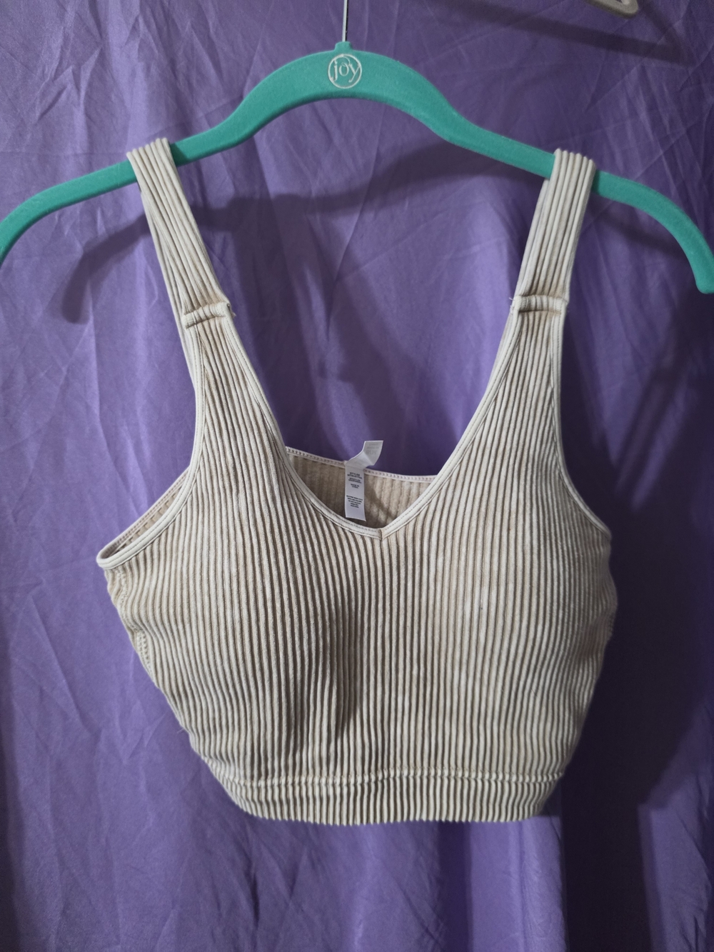Zenana Outfitters Ribbed Brami - Ash Mocha Size S/M